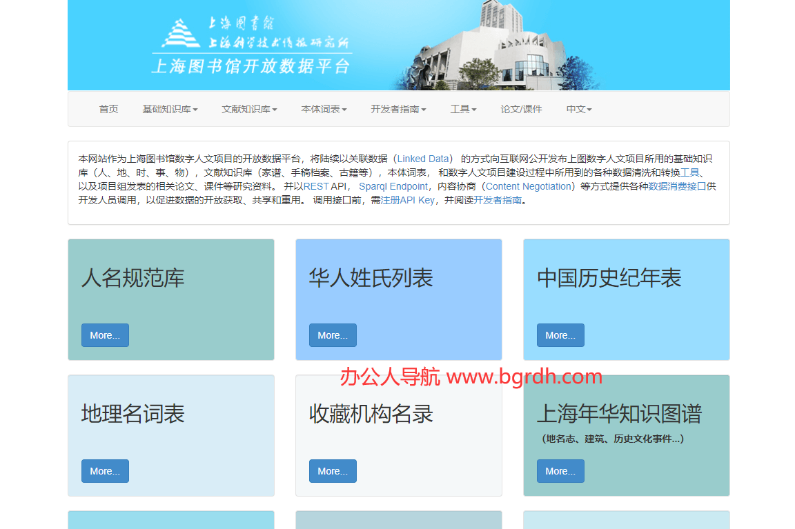 上海圖書館開放數據平臺插圖 上海圖書館開放數據平臺插圖
